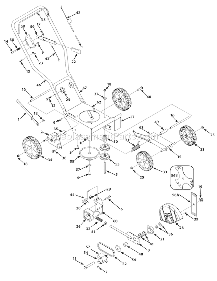 Page A Diagram and Parts List for 25B-554F201 2008 Yard Man Edger